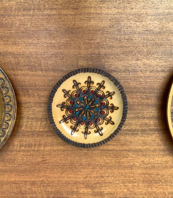 Vintage Wooden Wall Plates, Set of 4-UAH-1313369