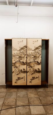 Vintage Wooden Wardrobe with Light-QLH-1421384