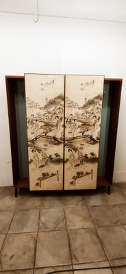 Vintage Wooden Wardrobe with Light-QLH-1421384