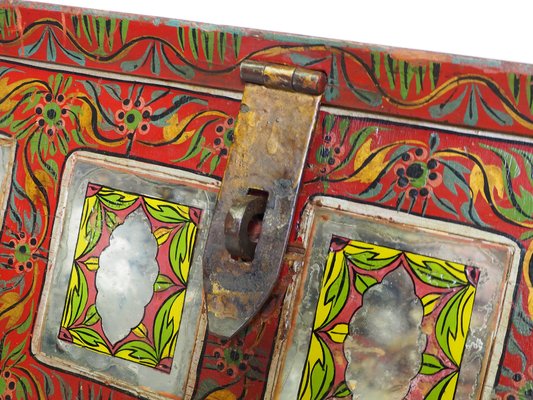 Vintage Wooden Wedding Chest, Rajestan, Pakistan, 1930s-UZN-1401223