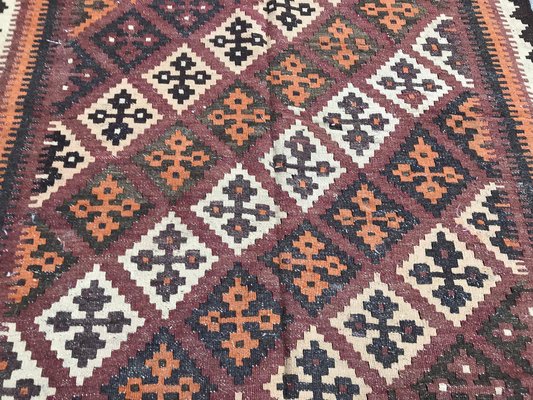 Vintage Wool Ghashghaei Kilim, 1950s-YMM-1062095