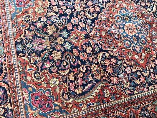 Vintage Wool Kashan Rug, 1920s-YMM-1061756