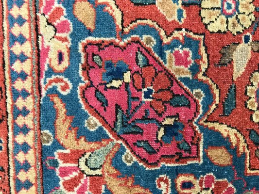 Vintage Wool Kashan Rug, 1920s-YMM-1061756