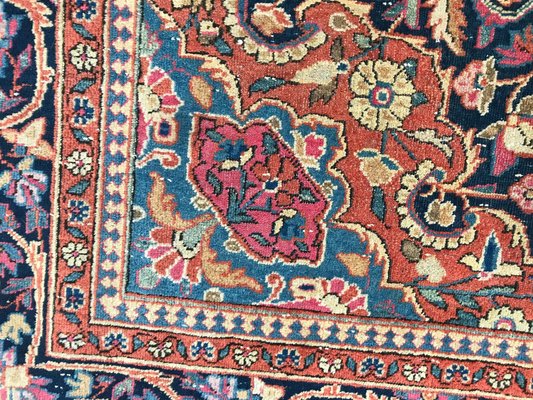 Vintage Wool Kashan Rug, 1920s-YMM-1061756