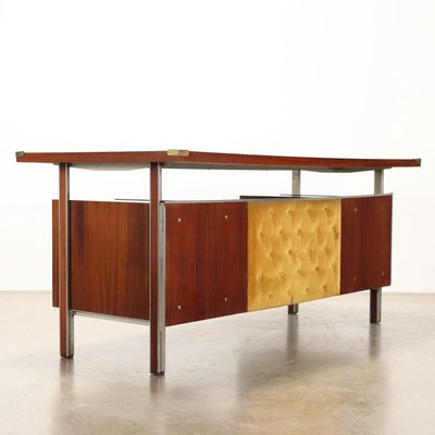 Vintage Writing Desk in Exotic Wood Veneer, 1960s-VMM-2023886