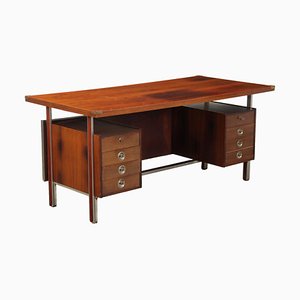 Vintage Writing Desk in Exotic Wood Veneer, 1960s-VMM-2023886