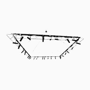 Vintage Wrought Iron Ceiling Light with Light Rail Structure and Led Spots-TCS-1348992