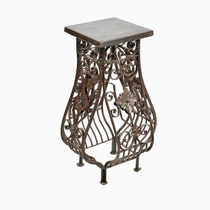 Vintage Wrought Iron Pedestal-NQ-1792690