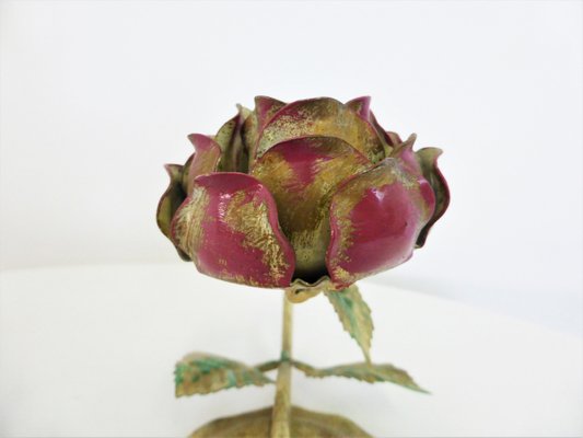 Vintage Wrought Iron Roses, 1960s, Set of 2-KNM-944894