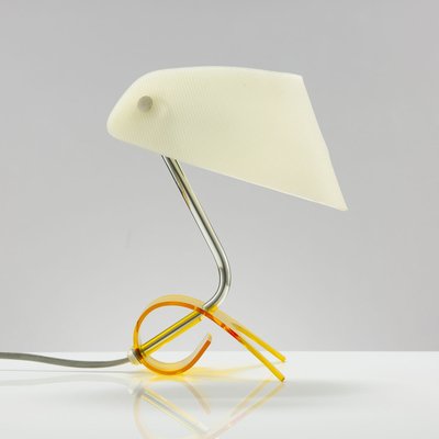 Vintage Yellow Acrylic Table Lamp attributed to Apolinary Galecki, 1960s-QBR-1421704