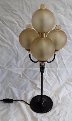 Vintage Yellow Metal Table Lamp, 1970s-HOI-1334758