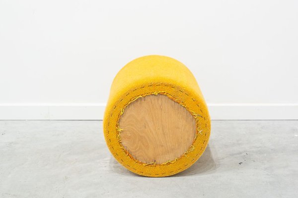 Vintage Yellow Pouf, 1970s-UJE-778781