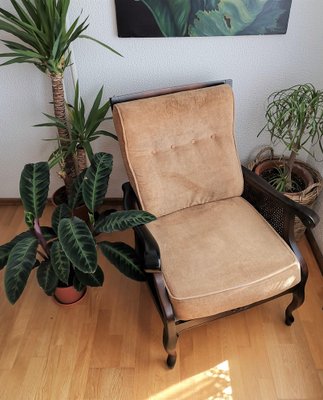 Vintage Yugoslavian Wicker Lounge Chair in Regency Style, 1980s-NKJ-1295550