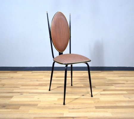 Vinyl & Steel Dining Chairs by Umberto Mascagni, 1950s, Set of 6-QZZ-746630