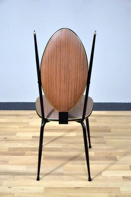 Vinyl & Steel Dining Chairs by Umberto Mascagni, 1950s, Set of 6-QZZ-746630