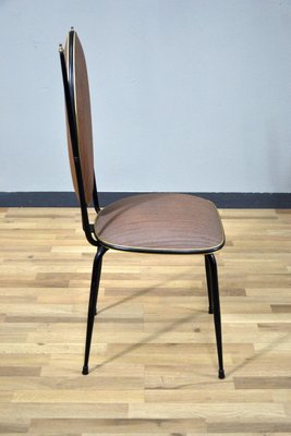 Vinyl & Steel Dining Chairs by Umberto Mascagni, 1950s, Set of 6-QZZ-746630