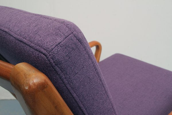 Violet Boomerang Armchair in Cherry, 1950s-PF-1186517