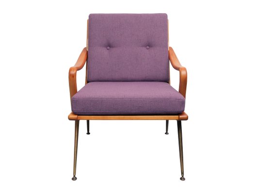 Violet Boomerang Armchair in Cherry, 1950s-PF-1186517