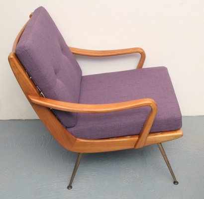 Violet Boomerang Armchair in Cherry, 1950s-PF-1186517