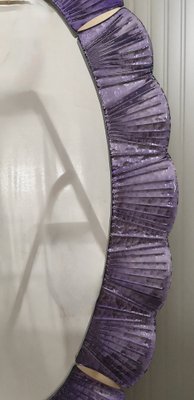 Violet Murano Glass and Brass Wall Mirror, 1990s-UH-1408524