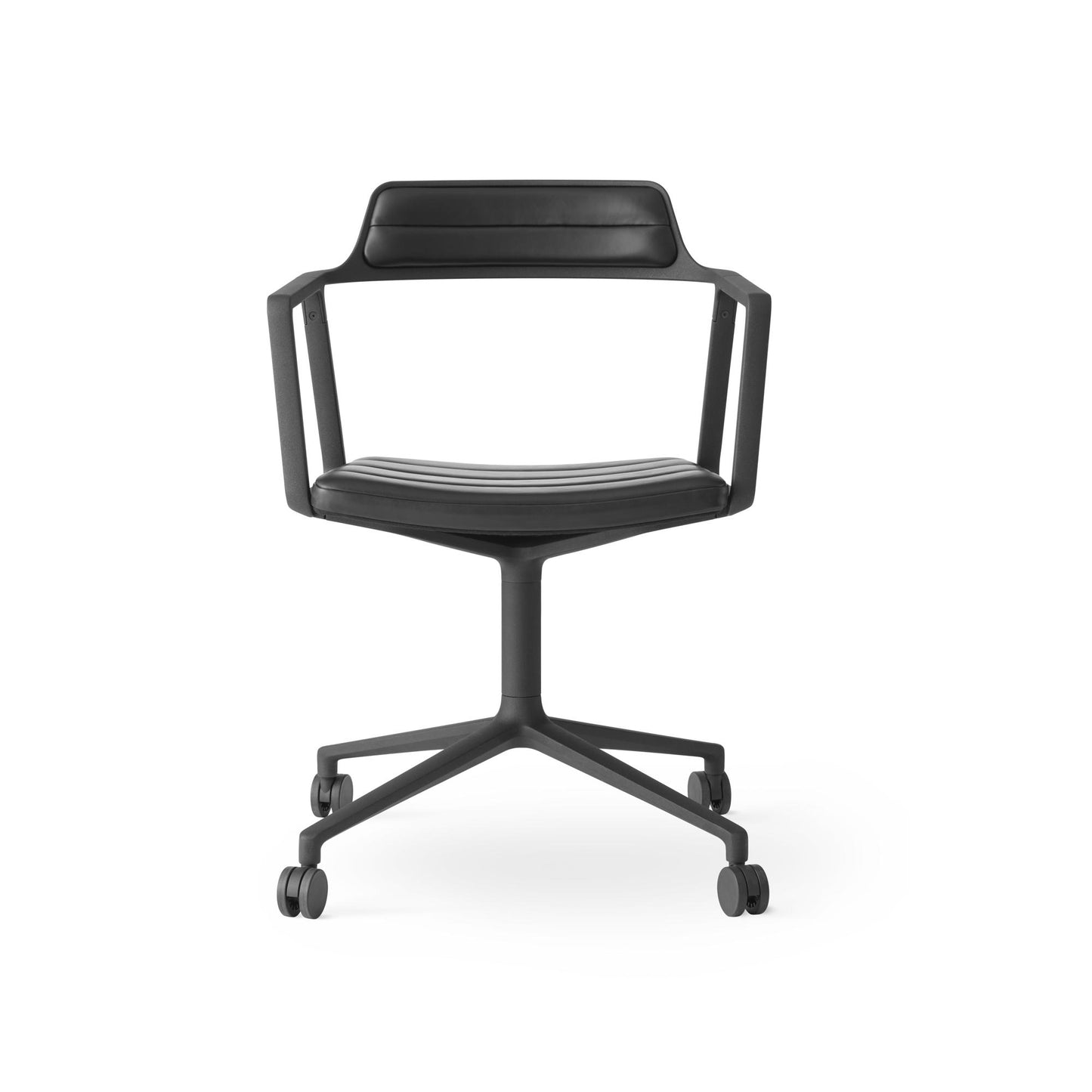 452 Swivel Chair by VIPP #Black / Black / With wheels