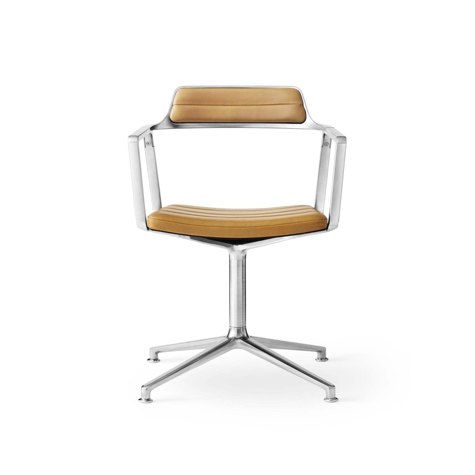 452 Swivel Chair by VIPP #Silver / Sand / With floor sliders