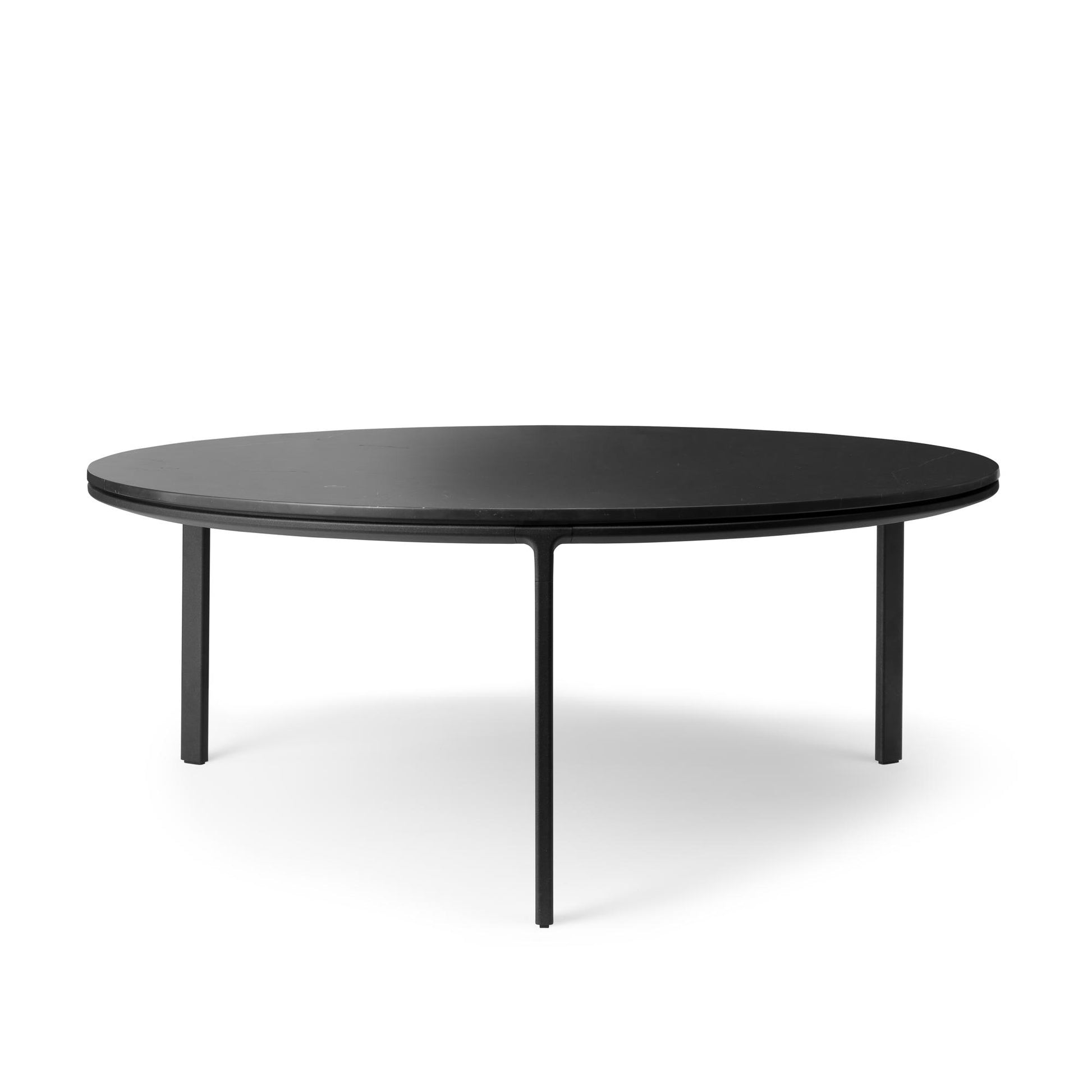425 Coffee Table Ø90 Dark Oak by VIPP #Black Marble