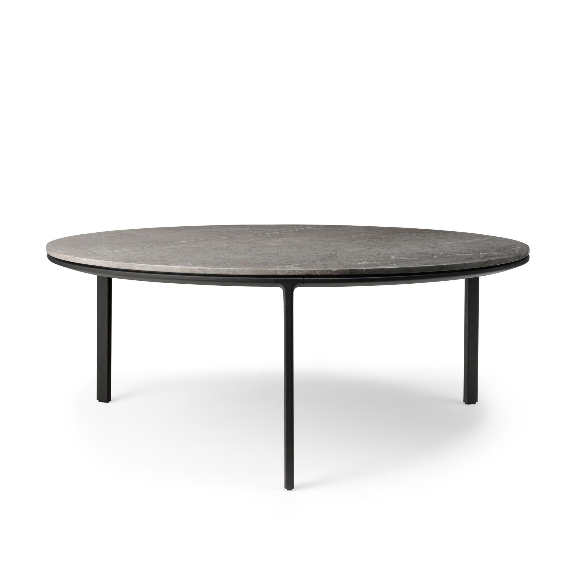 425 Coffee Table Ø90 Dark Oak by VIPP #Grey Marble