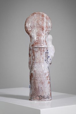 Virgin and Child in Ceramic attributed to Jean Derval, 1960s-YU-1808223