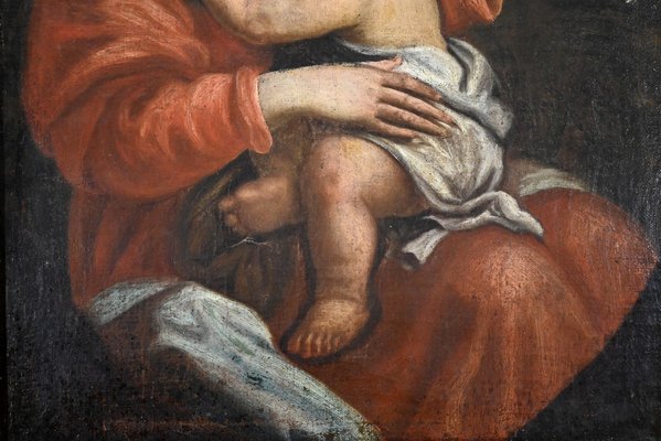 Virgin and Child, Late 19th Century, Oil on Canvas-RVK-1701956