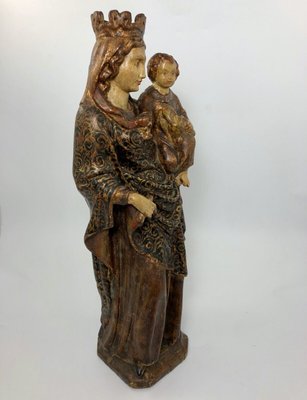 Virgin & Child, Late 18th Century, Polychrome Wood-QKG-1407586