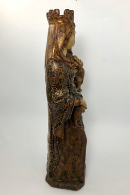 Virgin & Child, Late 18th Century, Polychrome Wood-QKG-1407586