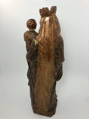 Virgin & Child, Late 18th Century, Polychrome Wood-QKG-1407586