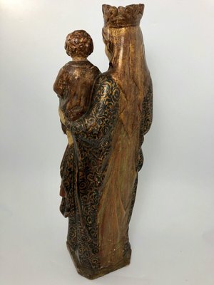 Virgin & Child, Late 18th Century, Polychrome Wood-QKG-1407586