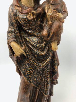 Virgin & Child, Late 18th Century, Polychrome Wood-QKG-1407586