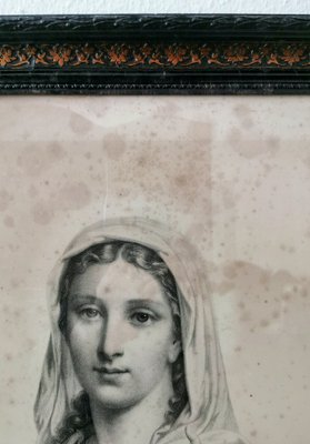 Virgin Mary and Jesus, Large Engravings, 19th Century, Set of 2-FW-1793813