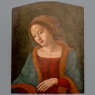 Virgin Mary, Florence, 1480s, Oil Painting on Wooden Board-MAX-1001900