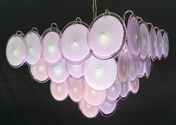 Vistosi Disc Murano Chandeliers, 1970s, Set of 2-MBH-1032284