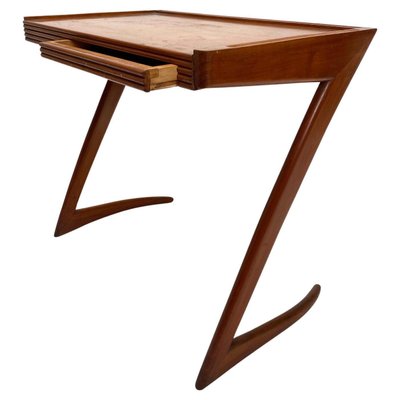 Vitage Wodden Side Table by Giuseppe Scapinelli, 1950s-KKZ-1814272