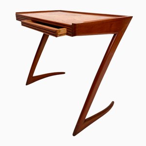 Vitage Wodden Side Table by Giuseppe Scapinelli, 1950s-KKZ-1814272