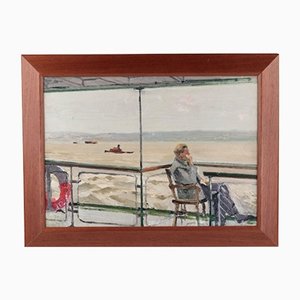 Vitaly Anatolyevich Polyakov, Down the Volga, 1959, Oil on Cardboard, Framed-WMV-1131811