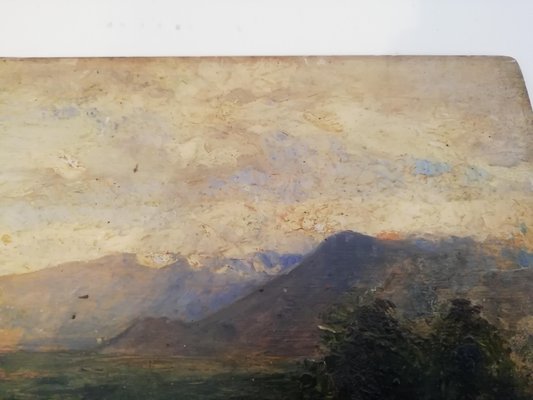 Vittorio Avondo, Paesaggio a Ozzolo, 1893, Oil on Wood-HNE-1076349