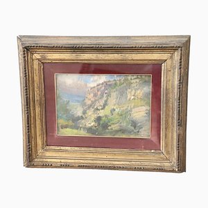 Vittorio Cavalleri, Italian Landscape, 1920s, Oil on Board, Framed-DCO-1361985