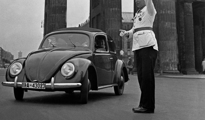 Volkswagen Beetle in Front of Brandenburg Gate, Germany, 1939, Printed 2021-DYV-1021835