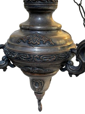 Votive Lamp in Silver-Plated Copper, 18th Century-PKM-1717550