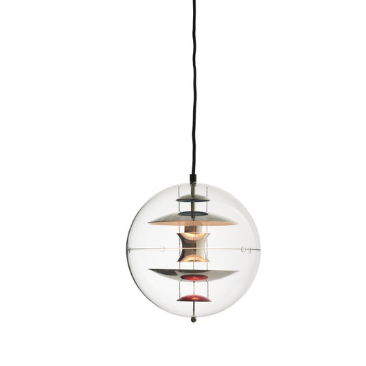 Verpan VP Globe Pendant Lamp Ø28 by Verner Panton #Chrome/ Red/ Blue