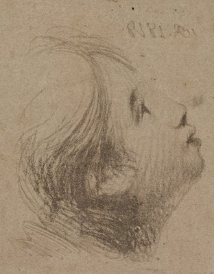 W. Reuter, Woman's Head, 1818, Crayon on Paper-OJR-1273268