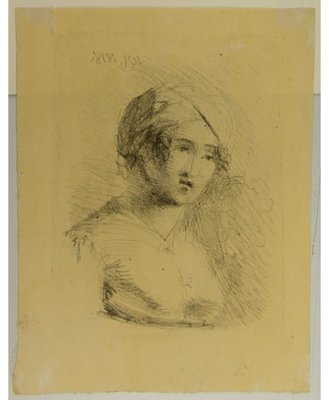 W. Reuter, Woman with Cloth, 1818, Lithograph-OJR-1273269