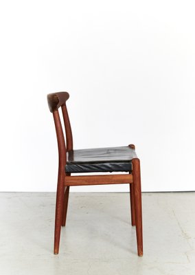 W2 Dining Chair by Hans J. Wegner for C.M.Madsen, 1950s, Set of 3-XE-1371875