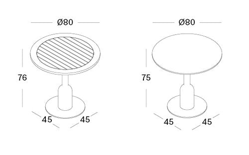 SPHERA - Round steel and wood garden table by Vincent Sheppard